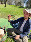 Returning students- playing with plants